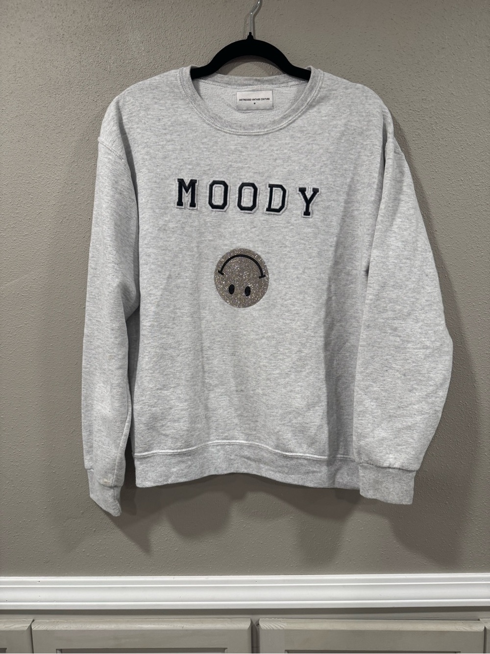 Moody Graphic Crewneck Sweater - Light Gray - Picture 3 of 6